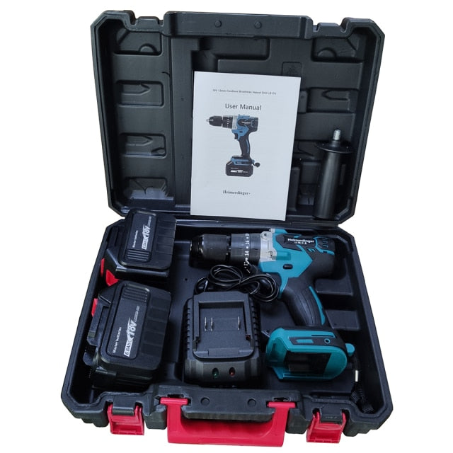 18V 13mm cordless impact drill 18V 13mm brushless impact drill 18V impact drill 18V screwdriver drill with two batteries