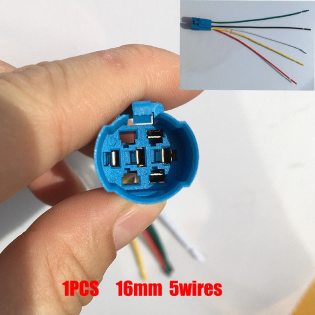 12mm 16mm 19mm 22mm 25mm cable socket for metal push button switch wiring 2-6 wires stable lamp light button