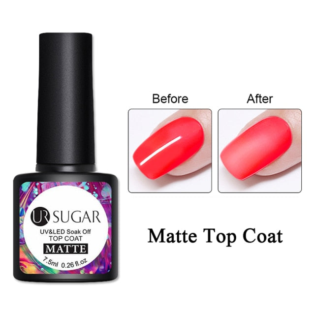 UR SUGAR 7.5ml Reflective Glitter Gel Shiny Rose Red Silver UV Gel Nail Polish Soak Off Colorful Gel Nail Art Decoration