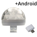 Car USB Ambient Light DJ RGB Mini Colorful Music Sound Led Apple USB Interface Holiday Party Atmosphere Interior Dome Trunk Lamp