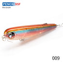 Hunthouse floating popper pencil lure fishing wobbler WTD 95mm/18g Saltwater topwater surface Pesca Stick Bass Plastic Walker