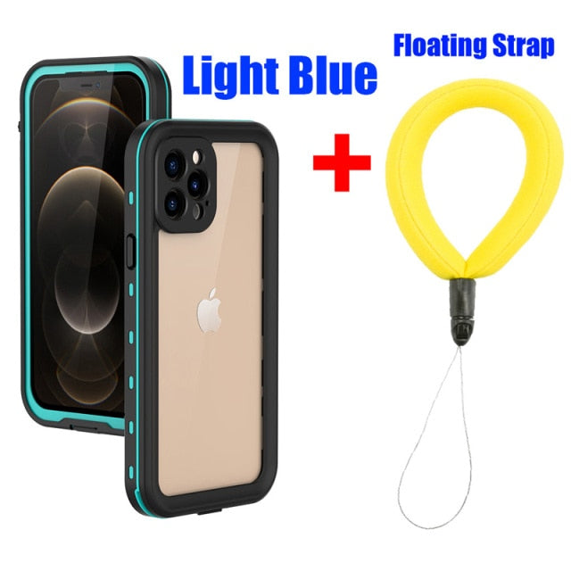 IP68 Waterproof For IPhone 13 12 11 Pro Max XS Max XR 678 Case RedPepper Clear Armor Cover Diving Underwater Swim Outdoor Sports