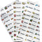 69pcs Dinosaur Pattern Custom Name Sticker Multicolor Waterproof Personal Label Children'sScrapbook SchoolStationery Set Stick