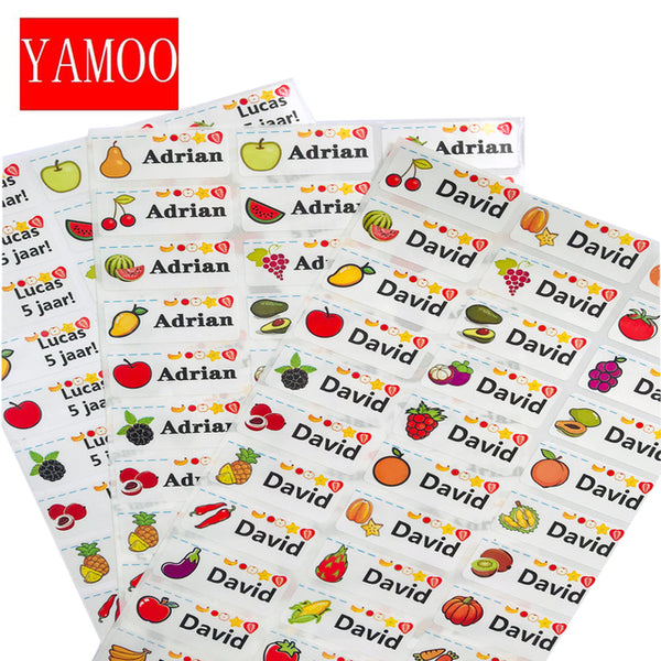 69pcs Dinosaur Pattern Custom Name Sticker Multicolor Waterproof Personal Label Children'sScrapbook SchoolStationery Set Stick