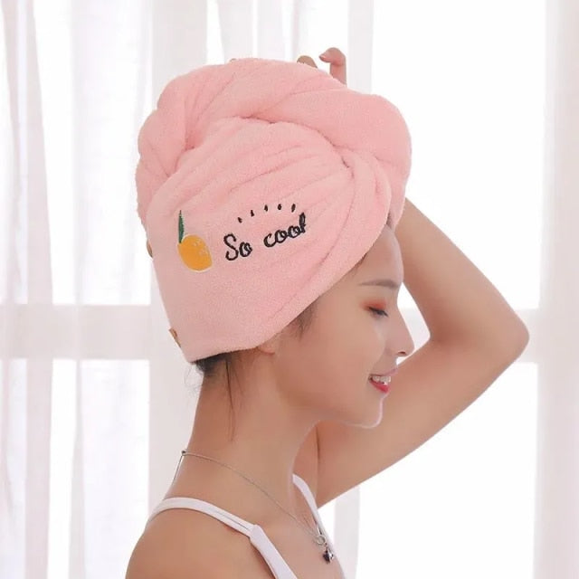 Women Girl's Magic Microfiber Shower Cap Towel Bath Hats for Women Dry Hair Cap Quick Drying Soft for Lady Turban Head