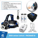 LED Headlamp Fishing Headlight T6/L2/V6 3 Modes Zoomable Waterproof Super bright camping light Powered by 2x18650 batteries