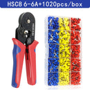Tubular Terminal Crimping Pliers HSC8 6-4/6-6/16-6（max 0.08-16mm²）wire mini Ferrule crimper tools YEFYM Household electrical kit