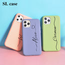 Custom Name for iPhone 13 Pro Case DIY Letters 12 8 Plus SE 2020 Cover Girls Silicone For iPhone 11 Pro Max Funda X XS XR 6 7 10