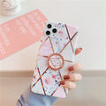 Finger Ring Holder Marble Phone Case For iphone 13 12 Mini 11 Pro X XR XS Max 8 7 Plus SE 2020 Case Cover Silicone Soft Back