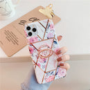 Finger Ring Holder Marble Phone Case For iphone 13 12 Mini 11 Pro X XR XS Max 8 7 Plus SE 2020 Case Cover Silicone Soft Back