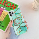 Finger Ring Holder Marble Phone Case For iphone 13 12 Mini 11 Pro X XR XS Max 8 7 Plus SE 2020 Case Cover Silicone Soft Back