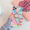 Finger Ring Holder Marble Phone Case For iphone 13 12 Mini 11 Pro X XR XS Max 8 7 Plus SE 2020 Case Cover Silicone Soft Back