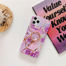 Finger Ring Holder Marble Phone Case For iphone 13 12 Mini 11 Pro X XR XS Max 8 7 Plus SE 2020 Case Cover Silicone Soft Back