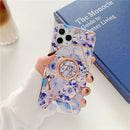 Finger Ring Holder Marble Phone Case For iphone 13 12 Mini 11 Pro X XR XS Max 8 7 Plus SE 2020 Case Cover Silicone Soft Back