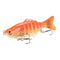 1pcs/Winter fishing gear Bionic Multi-section Swim hard bait10cm/15.5g Artificial Wobbler Rotating Trolling pike carp crank lure