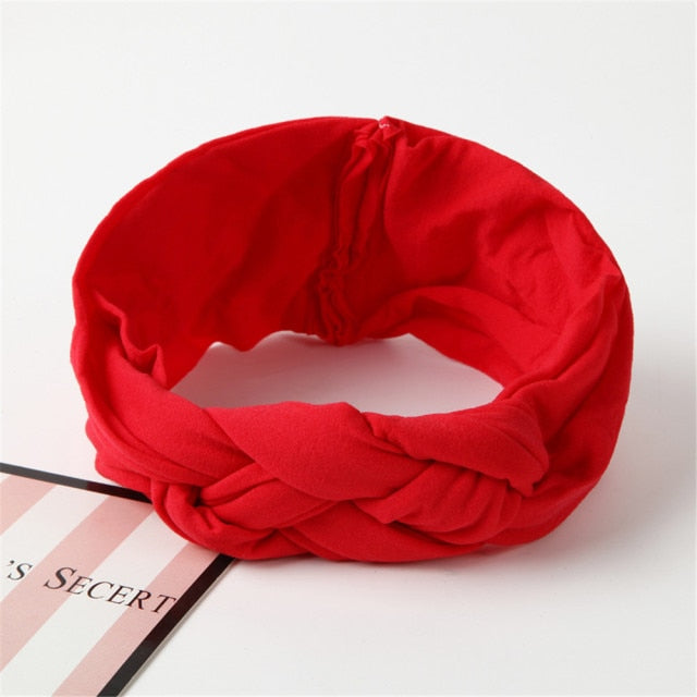 New Braided Baby Headband Twisted Top Cross Chineses Knot Headwrap Elastic Hairbands For Child Turban Baby Girl Hair Accessories