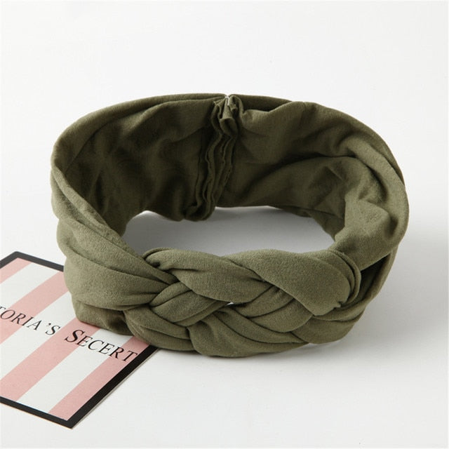 New Braided Baby Headband Twisted Top Cross Chineses Knot Headwrap Elastic Hairbands For Child Turban Baby Girl Hair Accessories