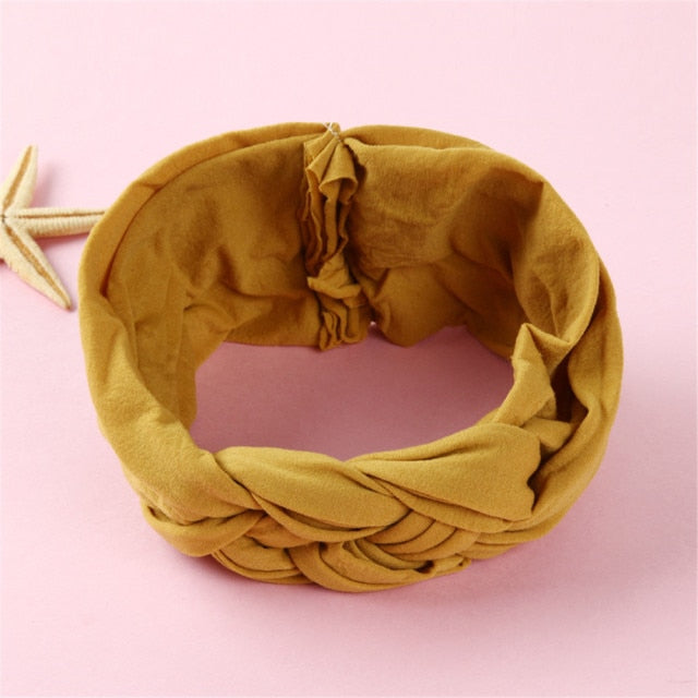 New Braided Baby Headband Twisted Top Cross Chineses Knot Headwrap Elastic Hairbands For Child Turban Baby Girl Hair Accessories