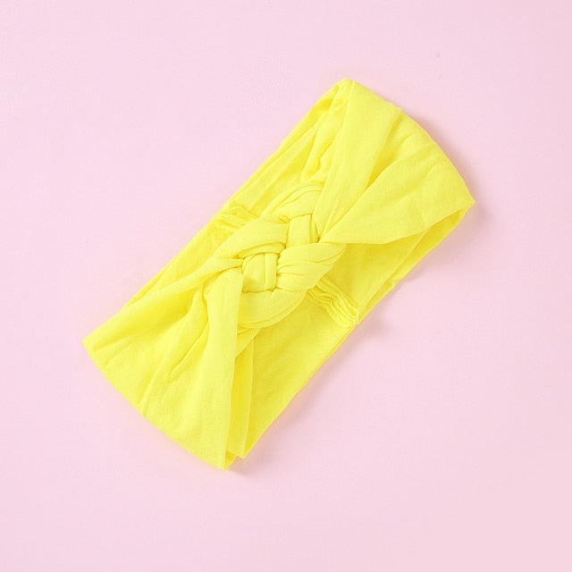 New Braided Baby Headband Twisted Top Cross Chineses Knot Headwrap Elastic Hairbands For Child Turban Baby Girl Hair Accessories