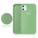 Custom Name Initials Liquid Silicone Phone Case for iphone 13 Case 11 12 13 Pro Max 8 Plus SE 2020 Couple Gift Funda X XS XR 6 7