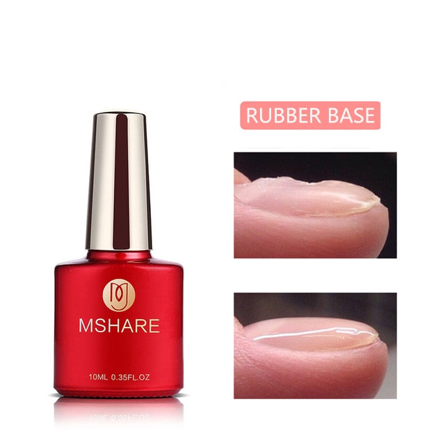 MSHARE Milky White Builder Nail Extension Gel Self leveling Nails Quick Building Clear Pink Nail Tips UV Led Gel Soak Off