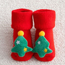 Kids Children's Socks for Girls Boys Thicken Print Cotton Toddlers Baby Christmas Socks for Newborns Infant Short Socks Clothing