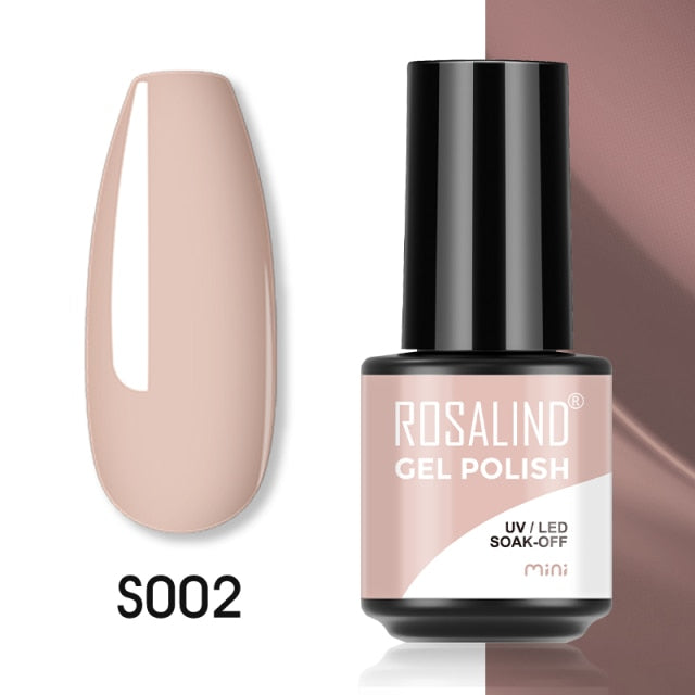 ROSALIND Gel Polish Plastic Bottle Hybrid Varnishes All For Manicure Nails Art Base Top Coat UV Vernis Semi Permanent Gellak