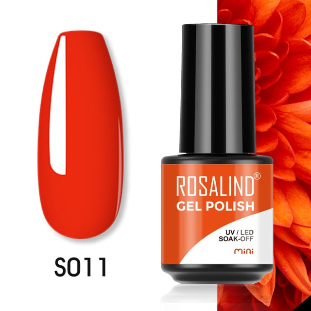 ROSALIND Gel Polish Plastic Bottle Hybrid Varnishes All For Manicure Nails Art Base Top Coat UV Vernis Semi Permanent Gellak