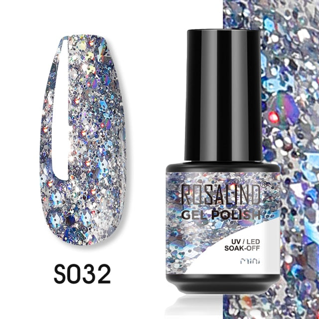 ROSALIND Gel Polish Plastic Bottle Hybrid Varnishes All For Manicure Nails Art Base Top Coat UV Vernis Semi Permanent Gellak