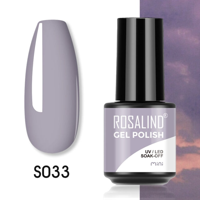 ROSALIND Gel Polish Plastic Bottle Hybrid Varnishes All For Manicure Nails Art Base Top Coat UV Vernis Semi Permanent Gellak