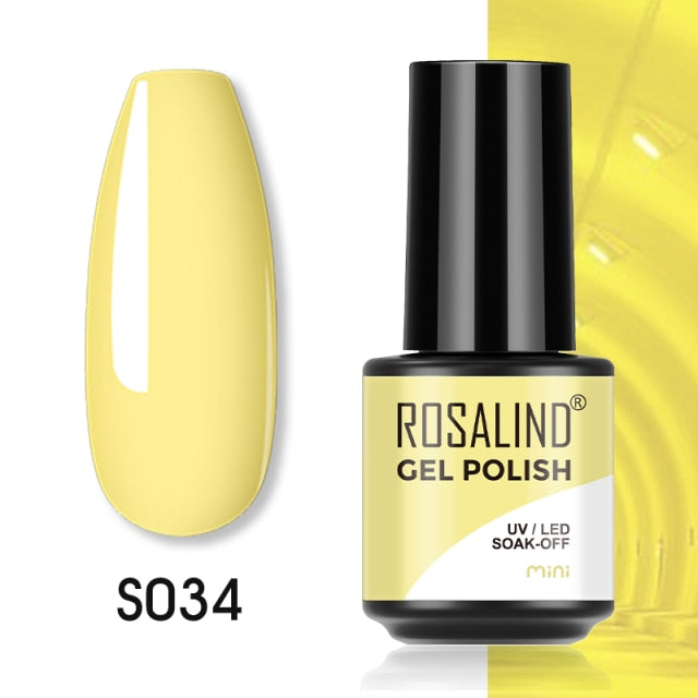 ROSALIND Gel Polish Plastic Bottle Hybrid Varnishes All For Manicure Nails Art Base Top Coat UV Vernis Semi Permanent Gellak