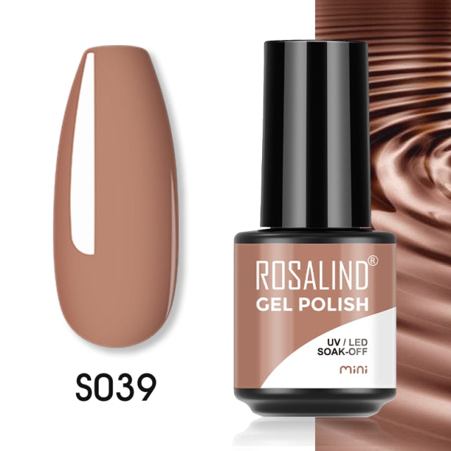 ROSALIND Gel Polish Plastic Bottle Hybrid Varnishes All For Manicure Nails Art Base Top Coat UV Vernis Semi Permanent Gellak