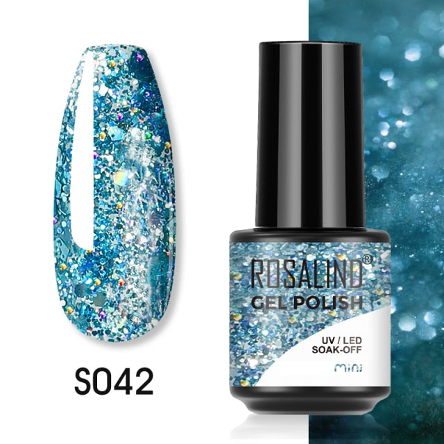 ROSALIND Gel Polish Plastic Bottle Hybrid Varnishes All For Manicure Nails Art Base Top Coat UV Vernis Semi Permanent Gellak