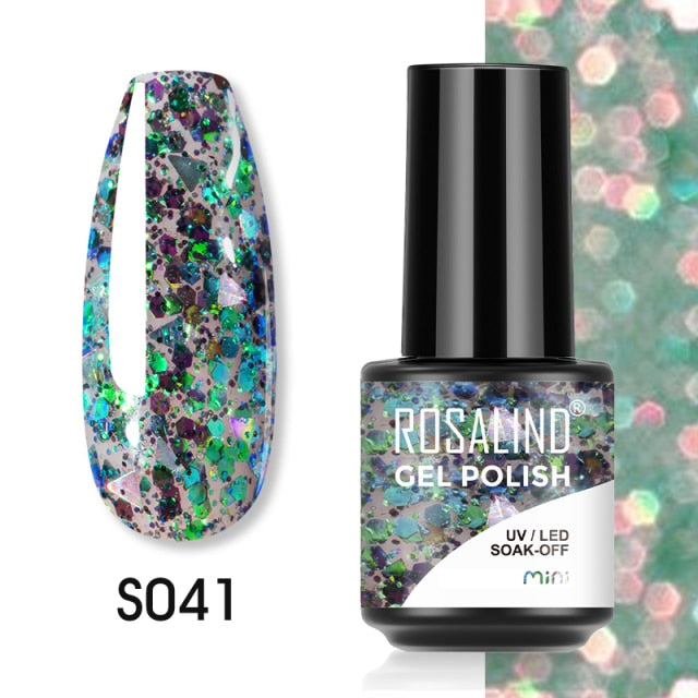 ROSALIND Gel Polish Plastic Bottle Hybrid Varnishes All For Manicure Nails Art Base Top Coat UV Vernis Semi Permanent Gellak