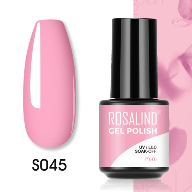 ROSALIND Gel Polish Plastic Bottle Hybrid Varnishes All For Manicure Nails Art Base Top Coat UV Vernis Semi Permanent Gellak