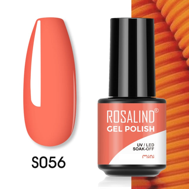 ROSALIND Gel Polish Plastic Bottle Hybrid Varnishes All For Manicure Nails Art Base Top Coat UV Vernis Semi Permanent Gellak