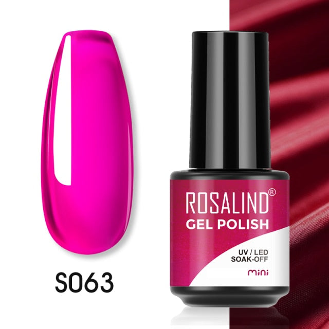 ROSALIND Gel Polish Plastic Bottle Hybrid Varnishes All For Manicure Nails Art Base Top Coat UV Vernis Semi Permanent Gellak