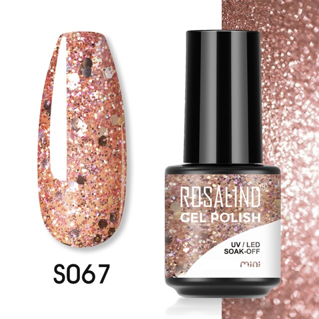 ROSALIND Gel Polish Plastic Bottle Hybrid Varnishes All For Manicure Nails Art Base Top Coat UV Vernis Semi Permanent Gellak
