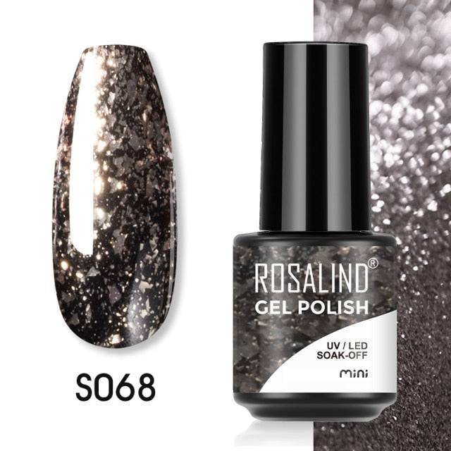 ROSALIND Gel Polish Plastic Bottle Hybrid Varnishes All For Manicure Nails Art Base Top Coat UV Vernis Semi Permanent Gellak
