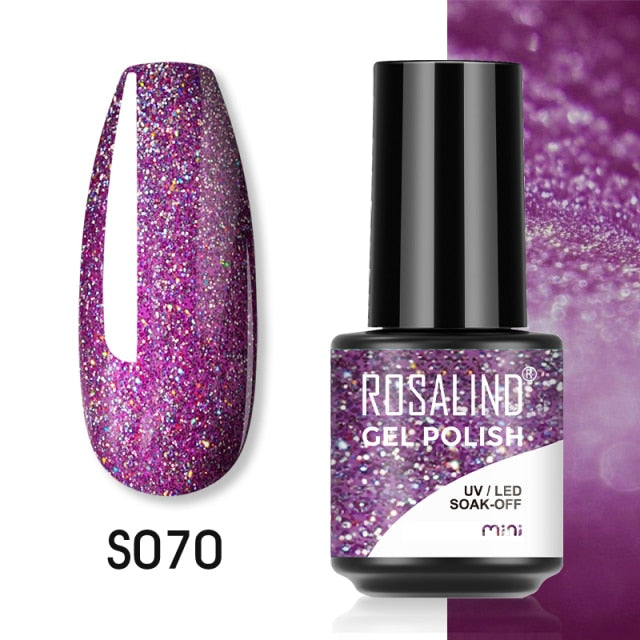 ROSALIND Gel Polish Plastic Bottle Hybrid Varnishes All For Manicure Nails Art Base Top Coat UV Vernis Semi Permanent Gellak