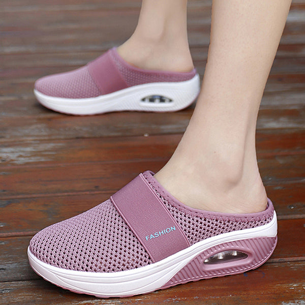 2022 Women Sandals Fashion Wedges Platform Shoes Female Slides Slippers Breathable Mesh Lightweight Ladies Footwear
