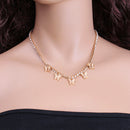 Gold Chain Butterfly Pendant Choker Necklace Women Statement Collares Bohemian Beach Jewelry Gift Collier Cheap
