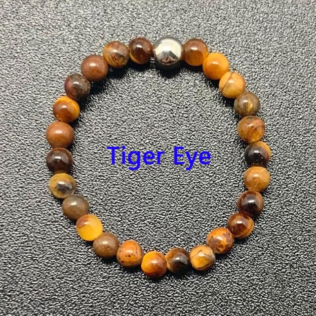 Bohemian Handmade Natural Stone Rings Women with Stainless Steel Bead Multi Color Stretch Rope Party Gifts Ring Adjustable 2020