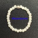 Bohemian Handmade Natural Stone Rings Women with Stainless Steel Bead Multi Color Stretch Rope Party Gifts Ring Adjustable 2020