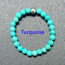 Bohemian Handmade Natural Stone Rings Women with Stainless Steel Bead Multi Color Stretch Rope Party Gifts Ring Adjustable 2020