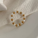 Bohemian Handmade Natural Stone Rings Women with Stainless Steel Bead Multi Color Stretch Rope Party Gifts Ring Adjustable 2020