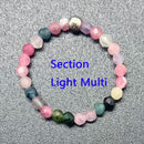 Bohemian Handmade Natural Stone Rings Women with Stainless Steel Bead Multi Color Stretch Rope Party Gifts Ring Adjustable 2020