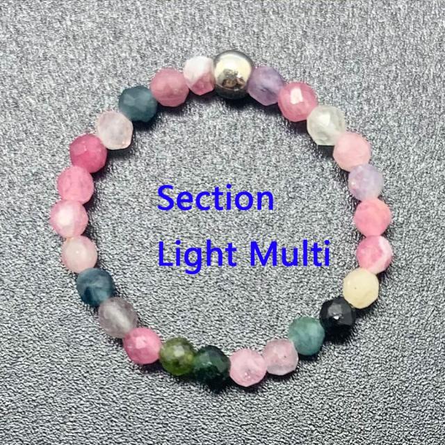 Bohemian Handmade Natural Stone Rings Women with Stainless Steel Bead Multi Color Stretch Rope Party Gifts Ring Adjustable 2020