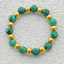 Bohemian Handmade Natural Stone Rings Women with Stainless Steel Bead Multi Color Stretch Rope Party Gifts Ring Adjustable 2020