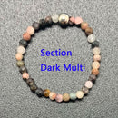 Bohemian Handmade Natural Stone Rings Women with Stainless Steel Bead Multi Color Stretch Rope Party Gifts Ring Adjustable 2020